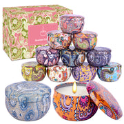 Giphtpoeet Scented Candles Gift Set for Women 12 pack Burning Time for 80h Jar Candles