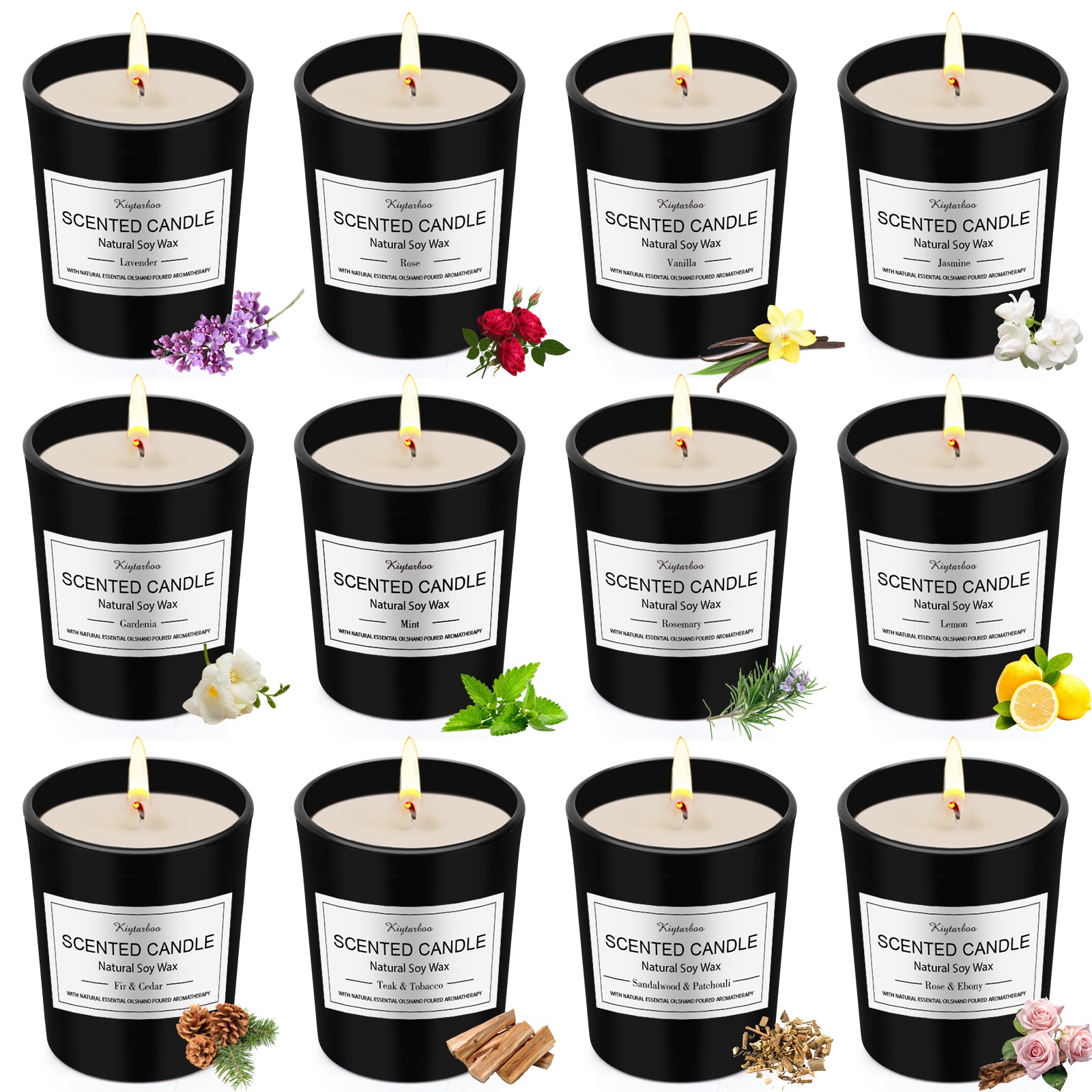 Giphtpoeet Scented Candles Gift 12 Set for Women Birthday Gift Candles Soy Wax