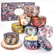 Giphtpoeet 8Pack Scented Candles Home Fragrance with a Wood Pad