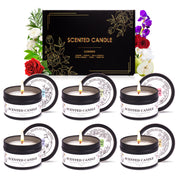Giphtpoeet Scented Candles Gift Set 6 Pack Fragrance Natural Soy Wax Jar Candles Set for Home Scented
