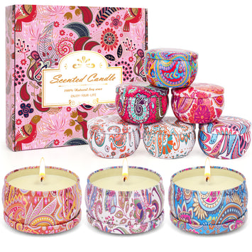 Giphtpoeet Scented Candles Gifts Set for Women 160 Hours Burn Time Soy Wax Candles 9-Pack