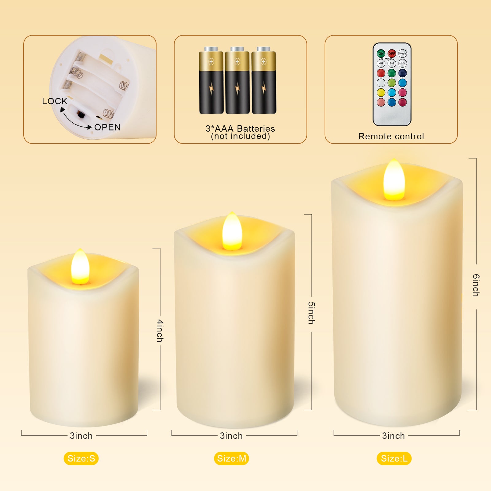 Giphtpoeet LED Window Candle Lights for Christmas, Flameless Taper Electric Candles
