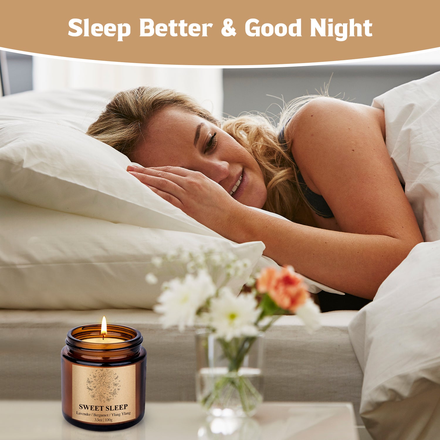 Giphtpoeet Sleep Candles Gift Set for Women
