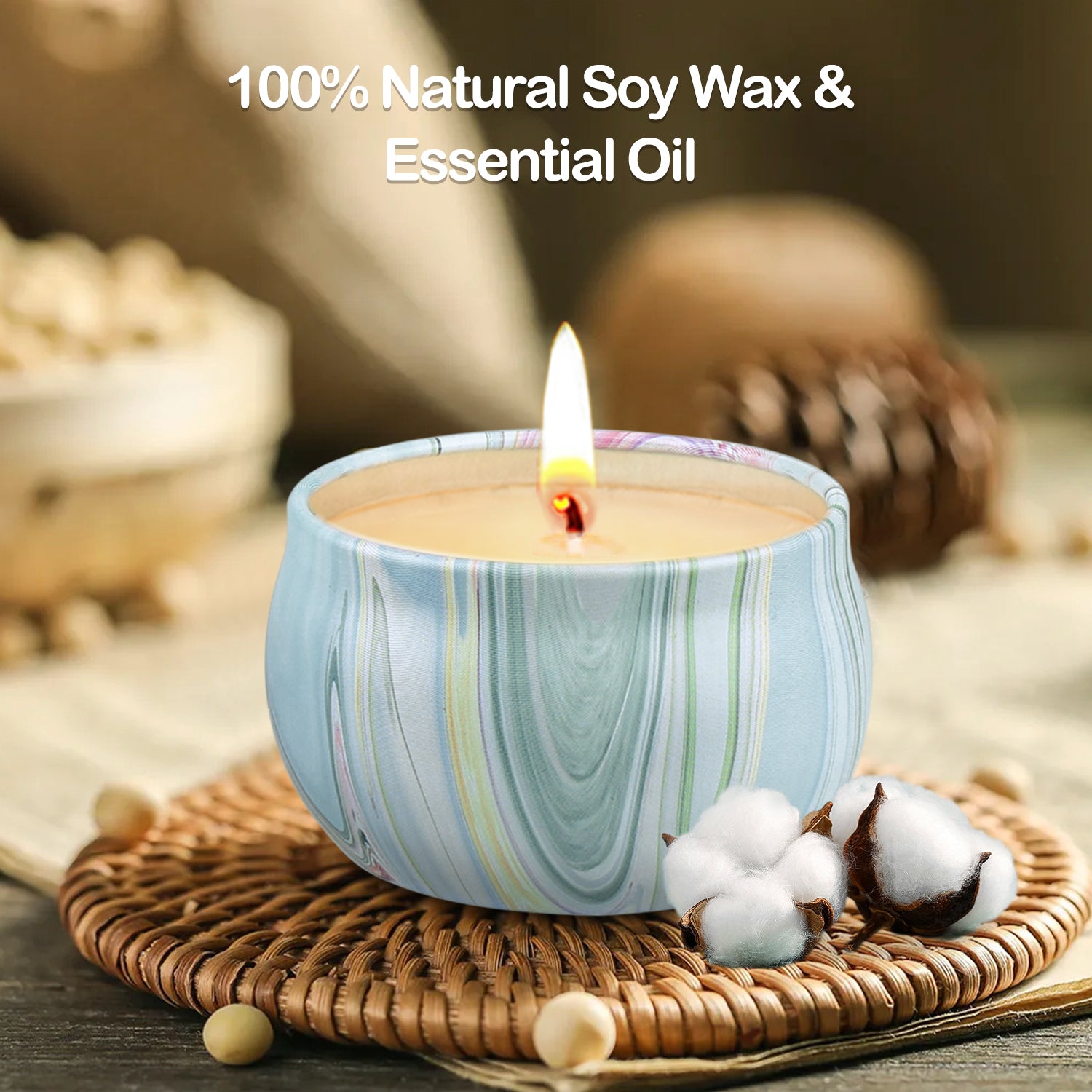 Giphtpoeet Scented Candles Long Lasting 160 Hours Burning Time Aromatherapy Candle Gifts Set Soy Wax Jar 22.5oz - Perfect for Home Decoration and Gifting