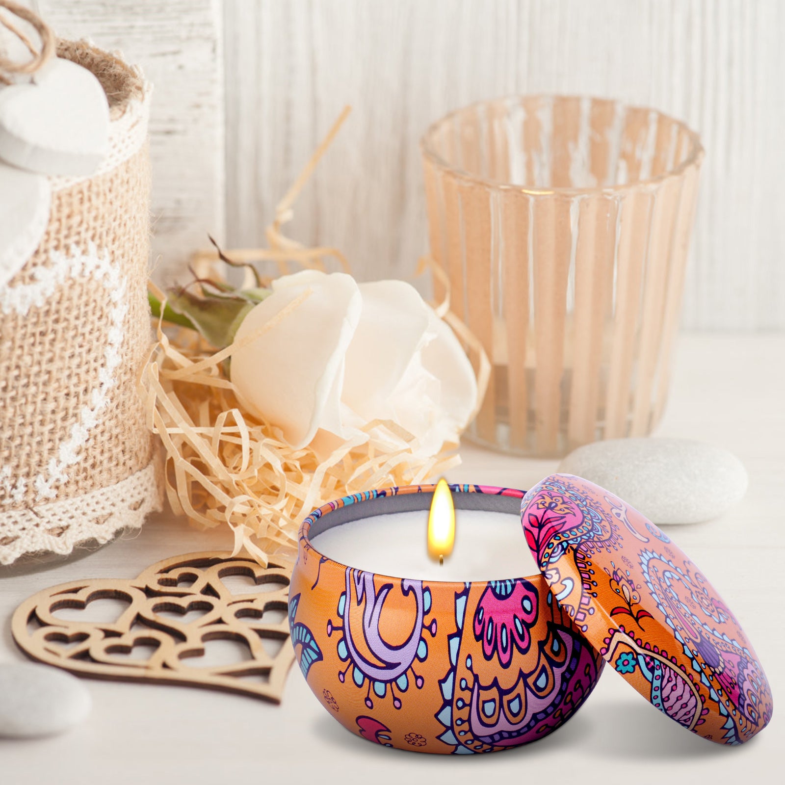 Giphtpoeet Scented Candles Gift Set for Women 12 pack Burning Time for 80h Jar Candles