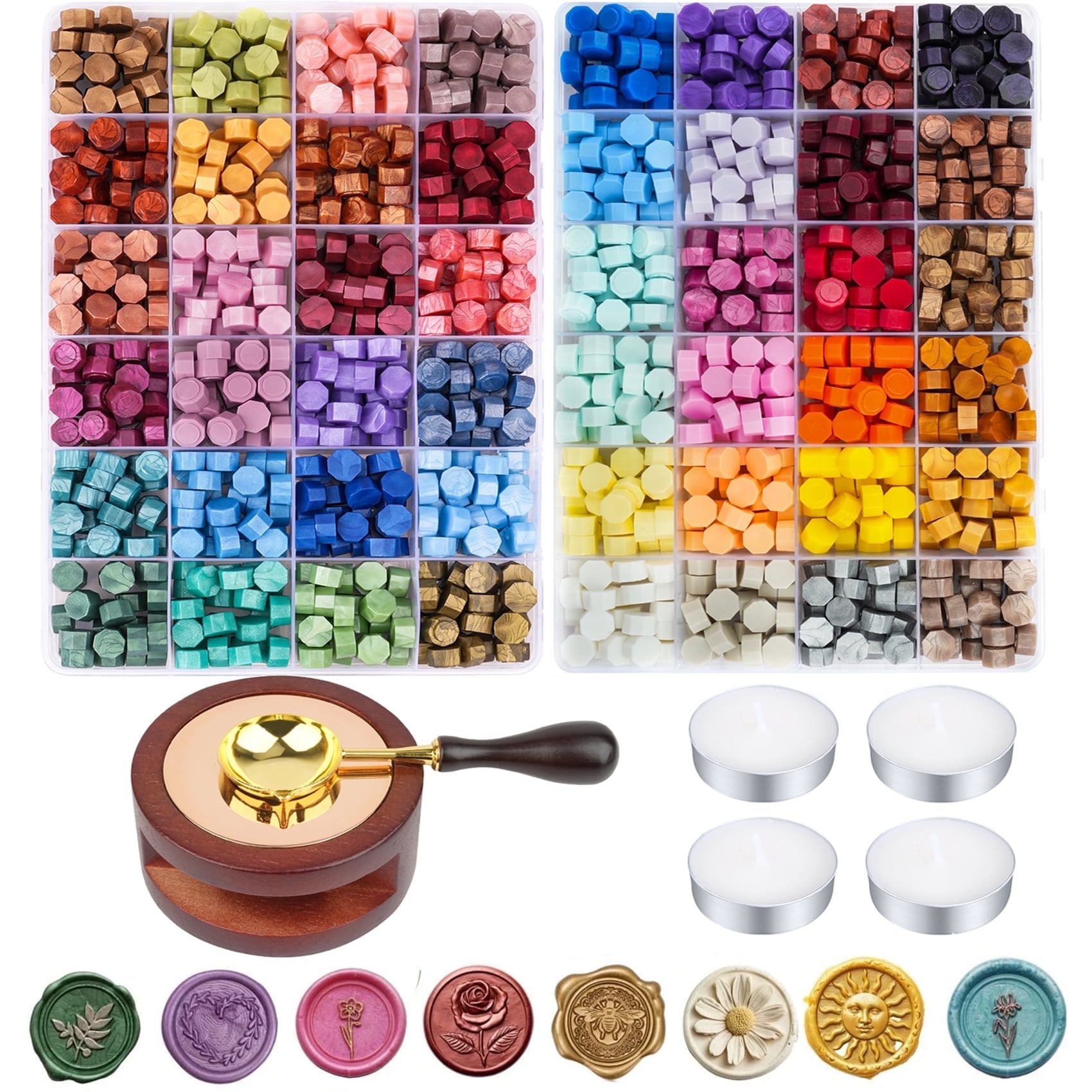 48 Colors 1248 Pcs, Premium Sealing Beads Soy Wax Kit for Letter Sealing