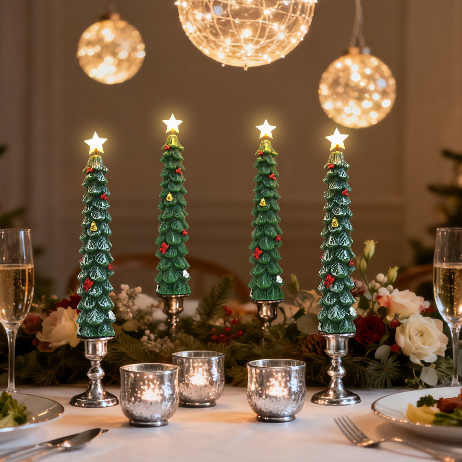 Giphtpoeet LED Window Candle Lights for Christmas, Flameless Taper Electric Candles