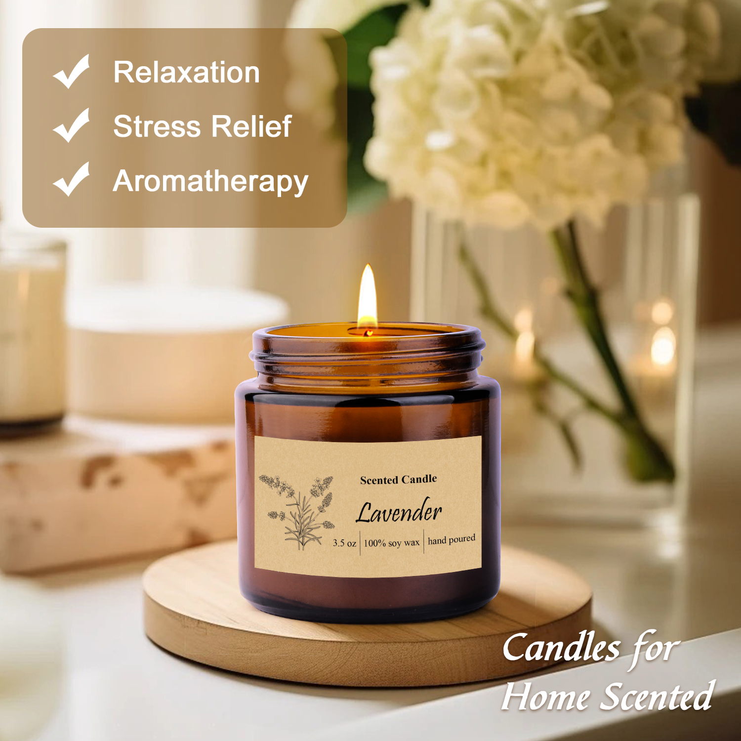 Supersun 6 pack Scented Candles Soy Wax Aromatherapy Jar Candle Set Gift
