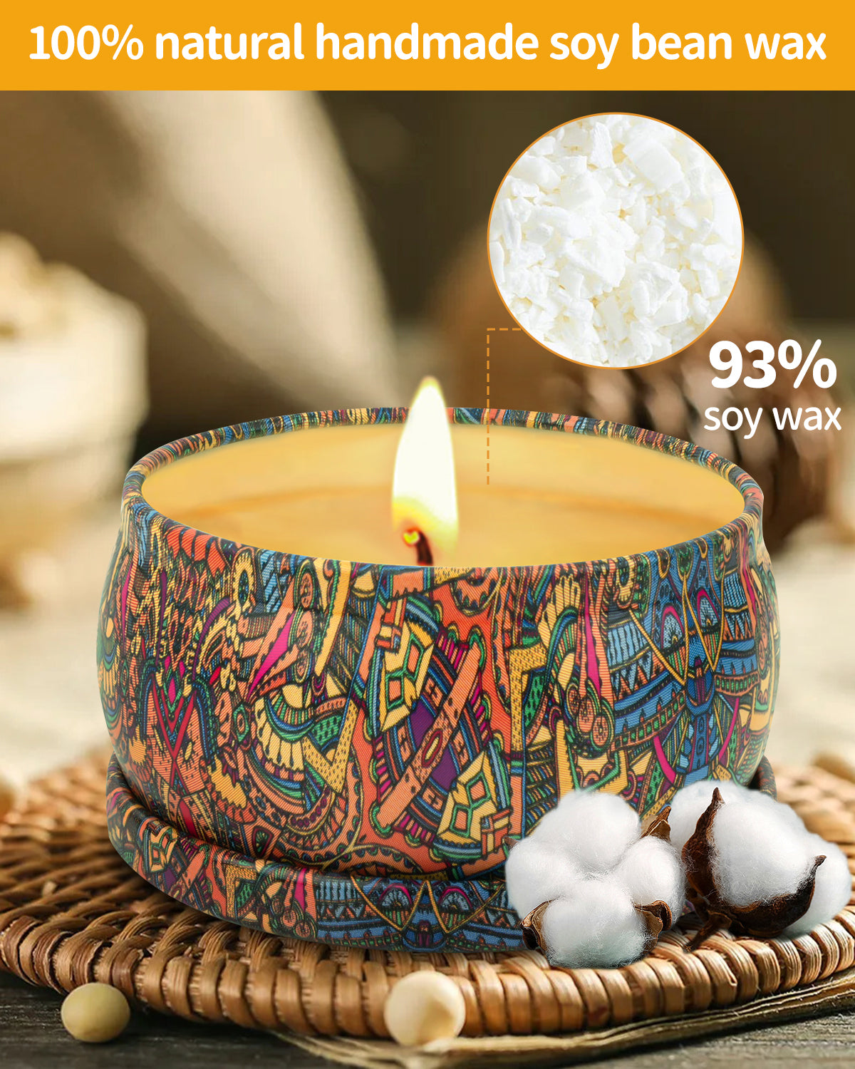 Giphtpoeet Scented Candles Gift Set for Women 4 Pack Burning Time for 80h Jar Candles