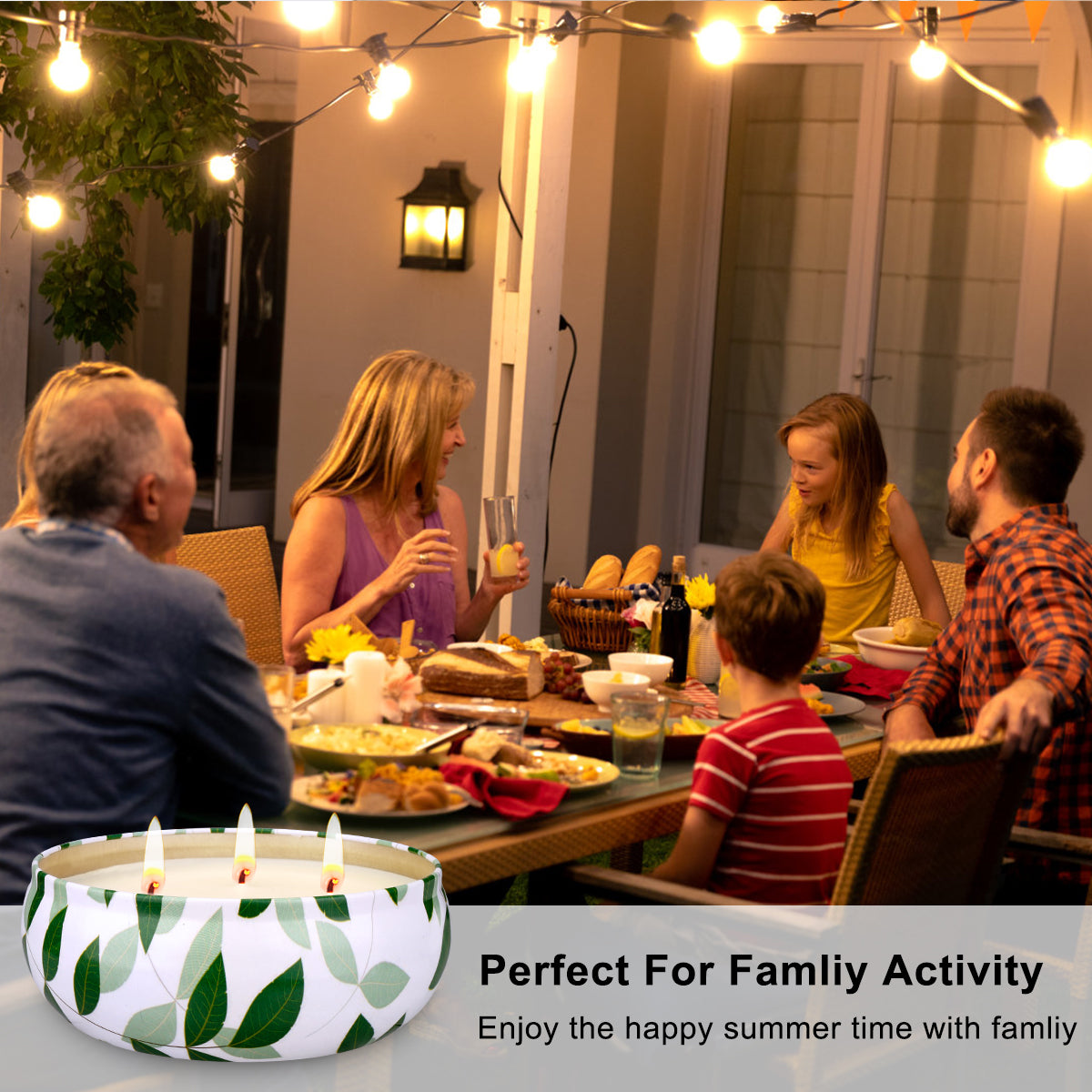 Giphtpoeet Citronella Candles Outdoor Vacation Backyard