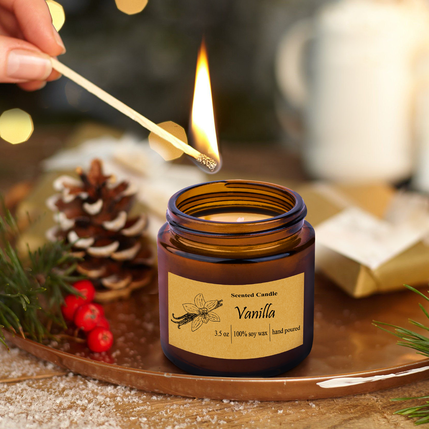 Supersun 6 pack Scented Candles Soy Wax Aromatherapy Jar Candle Set Gift