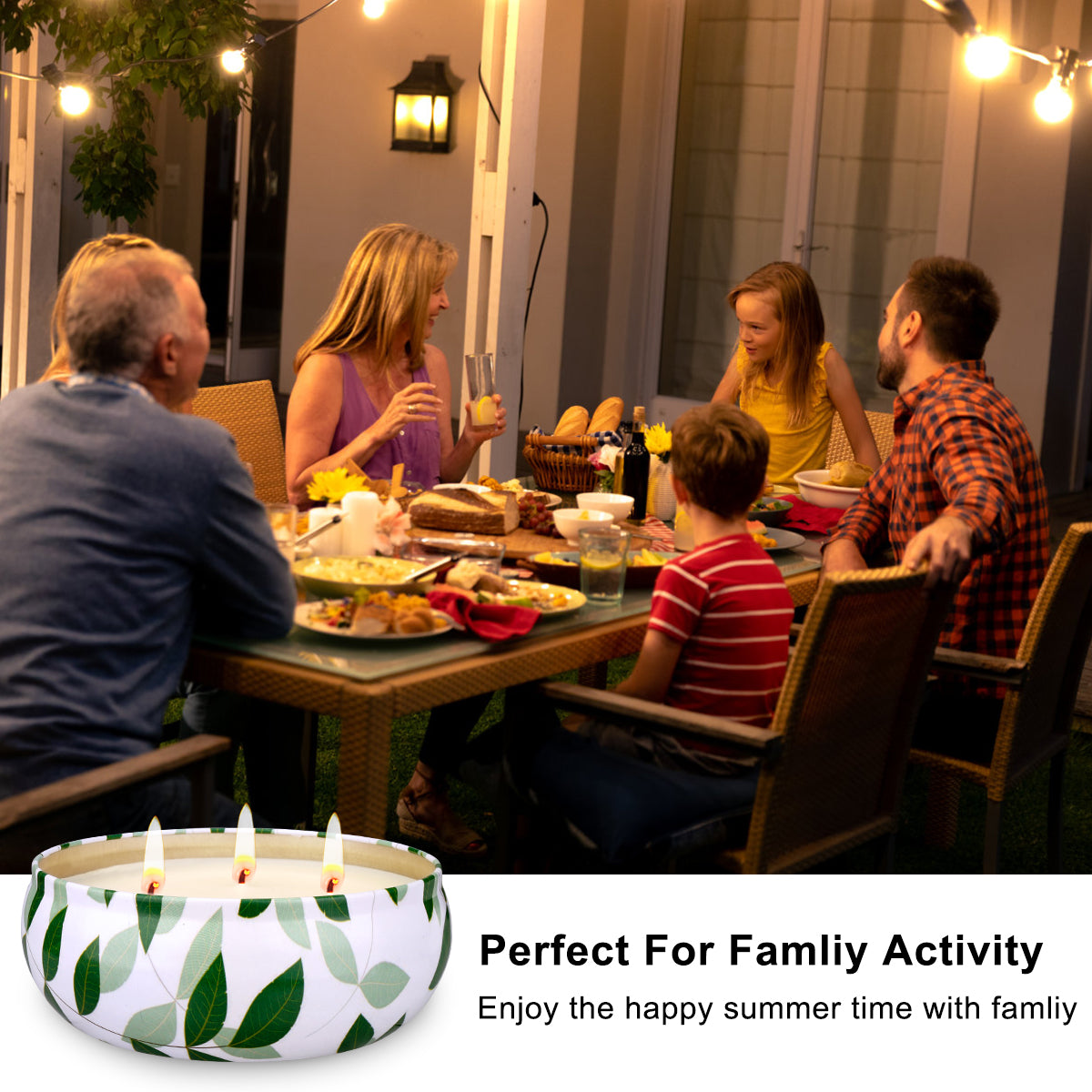 Giphtpoeet Citronella Candles Outdoor Vacation Backyard