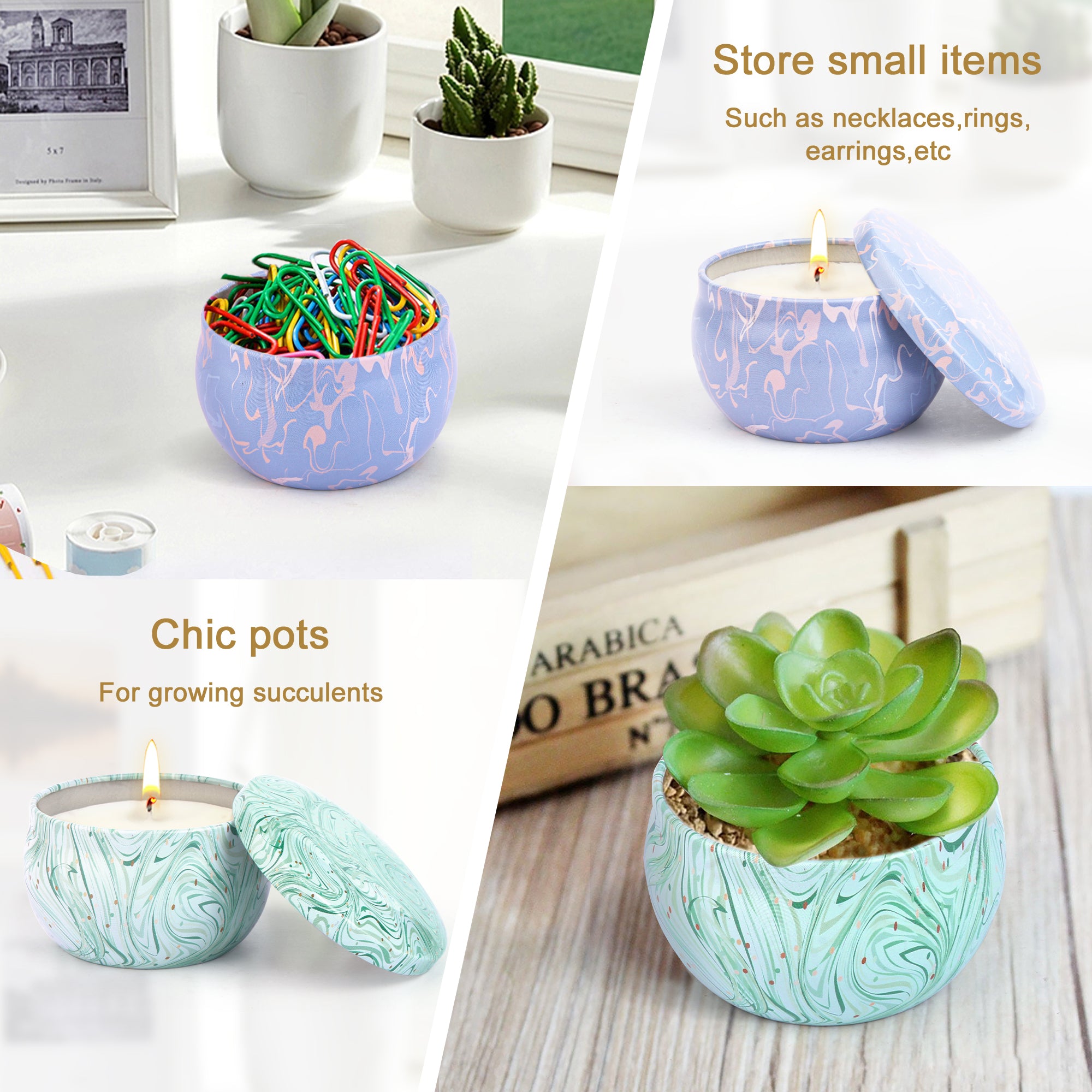 Giphtpoeet Scented Candles Gifts Set, 4 Pack Aromatherapy Candles for Home Scented, Stress Relief Gifts for Women, 120 H Lasting Burn Natural Soy Wax Candle for Birthday Valentine Mother's Christmas Day