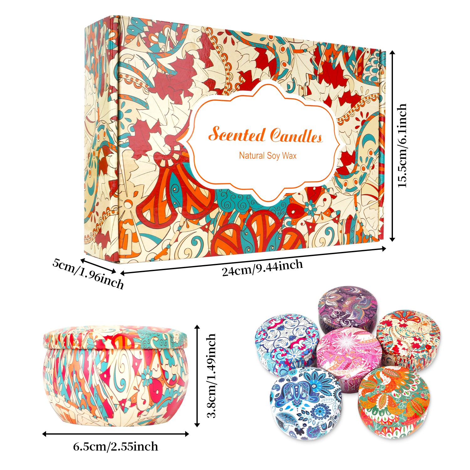Giphtpoeet Scented Candles Gift Set for Women 4 pack Burning Time for 80h Jar Candles