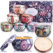 Giphtpoeet 8Pack Scented Candles Home Fragrance with a Wood Pad