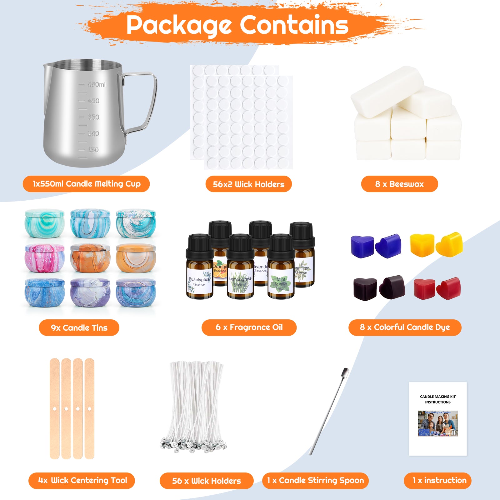 Giphtpoeet Candle Making Kit with Wax Melter Complete Candle Making Supplies, Including Electronic Stove, Soy Wax, Melting Pot Rich Scents and Dyes
