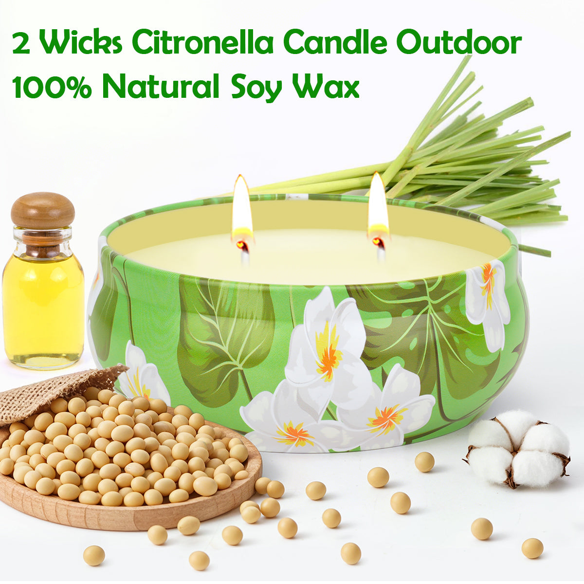 Giphtpoeet Citronella Candles for Outside Use Burn for 240H Perfect for Parties Camping Gatherings