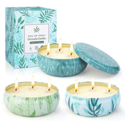 Giphtpoeet Citronella Candles Outdoor 3 Pack 12oz Summer Lemongrass Scented Candles Bulk 3 Wick 210h Long Burning