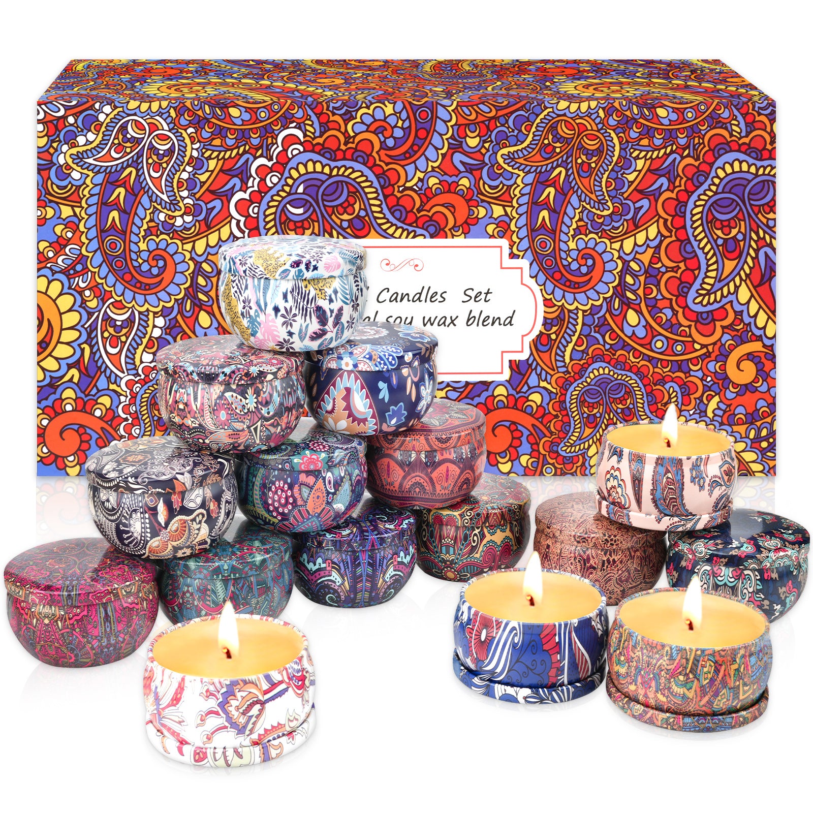 Giphtpoeet Scented Candles Gift Set for Women 4 Pack Burning Time for 80h Jar Candles