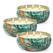 Giphtpoeet Citronella Candles Outdoor 3-Pack Large 14oz Soy Wax Lemongrass Tin Candles up to 270 Hours Burning for Patio Garden Camping