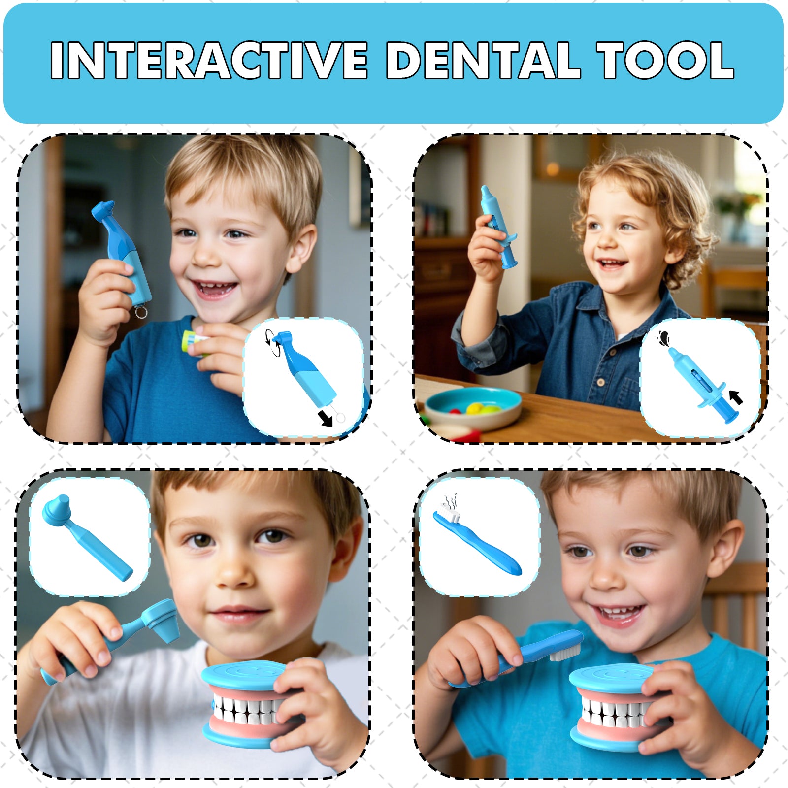 OFUN Doctor Kit for Kids Dentist Play Set for Toddlers 3-5 Pretend Play Medical 25 PCS