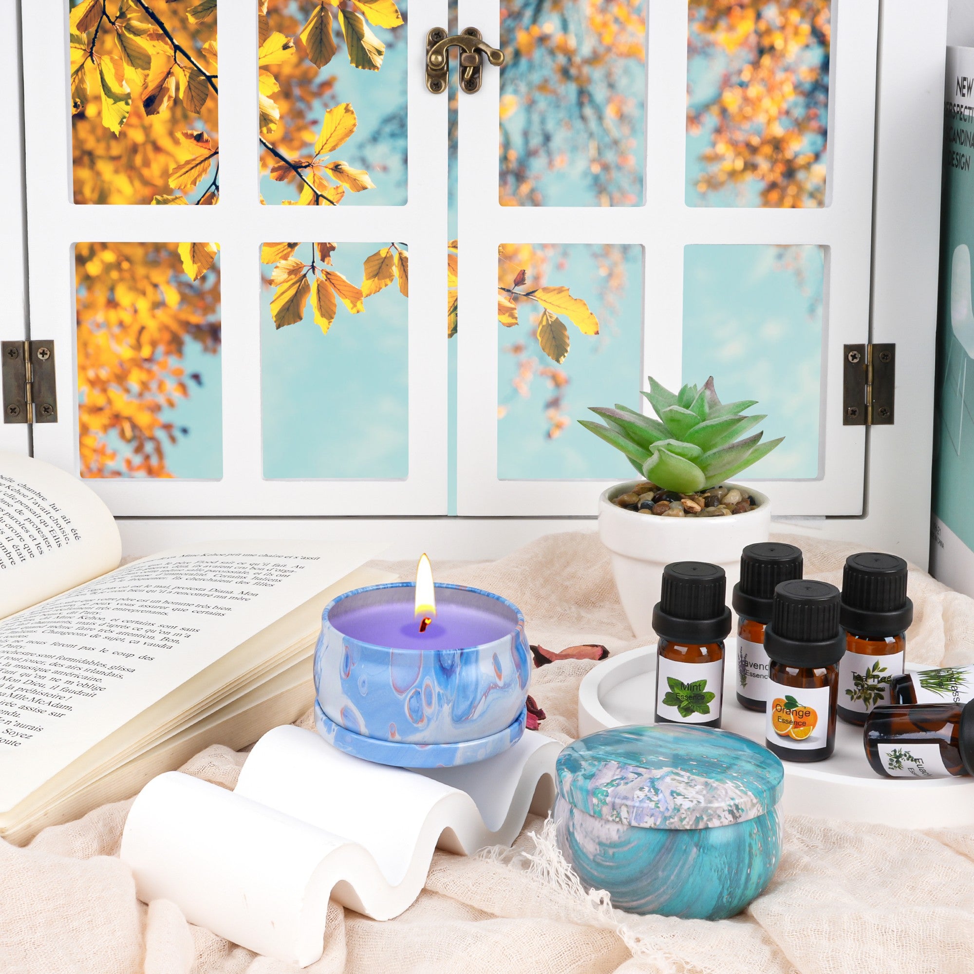 Giphtpoeet Candle Making Kit with Wax Melter Complete Candle Making Supplies, Including Electronic Stove, Soy Wax, Melting Pot Rich Scents and Dyes