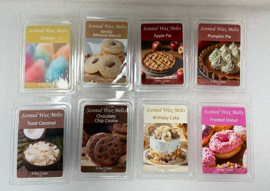 Giphtpoeet 8 Pack Scented Wax Melts, Natural Soy Wax Cubes for Wax Warmers, Autumn Fragrance